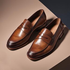 Regal Chestnut Penny Loafers premium brown leather men’s loafers by Nairobi Grooms