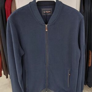 DEEP NAVY ZIPPED SWEATER