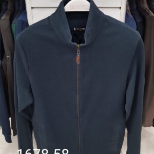 DARK NAVY ZIPPED SWEATER