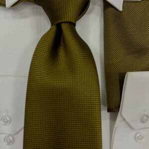 OLIVE CHECKERED TIE