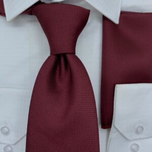 BURGUNDY TEXTURED TIE